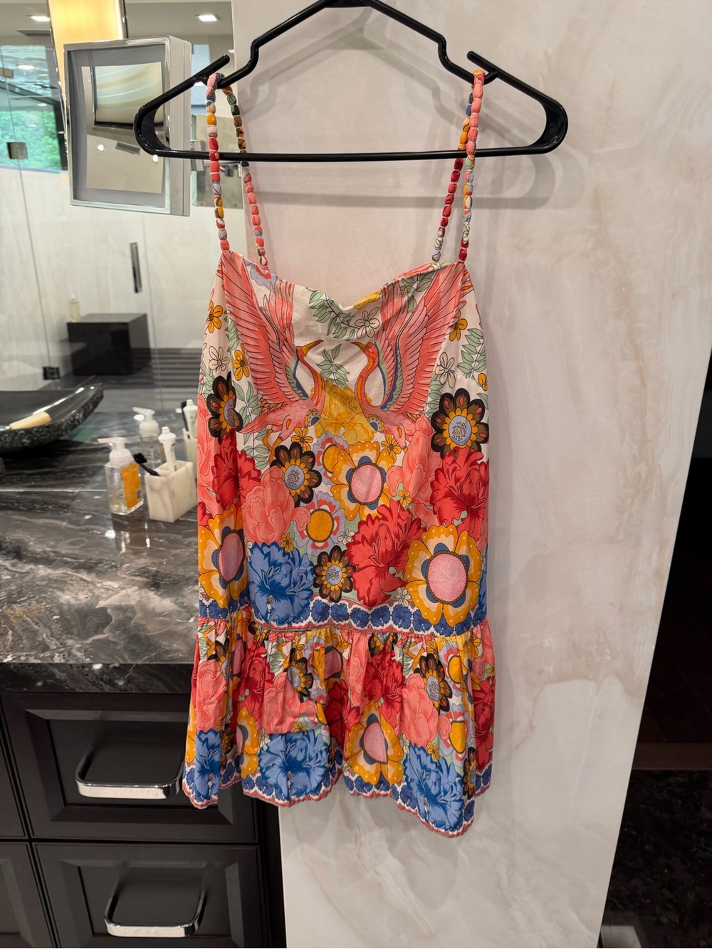 Multicolor Floral Spaghetti-Strap Cami Dress